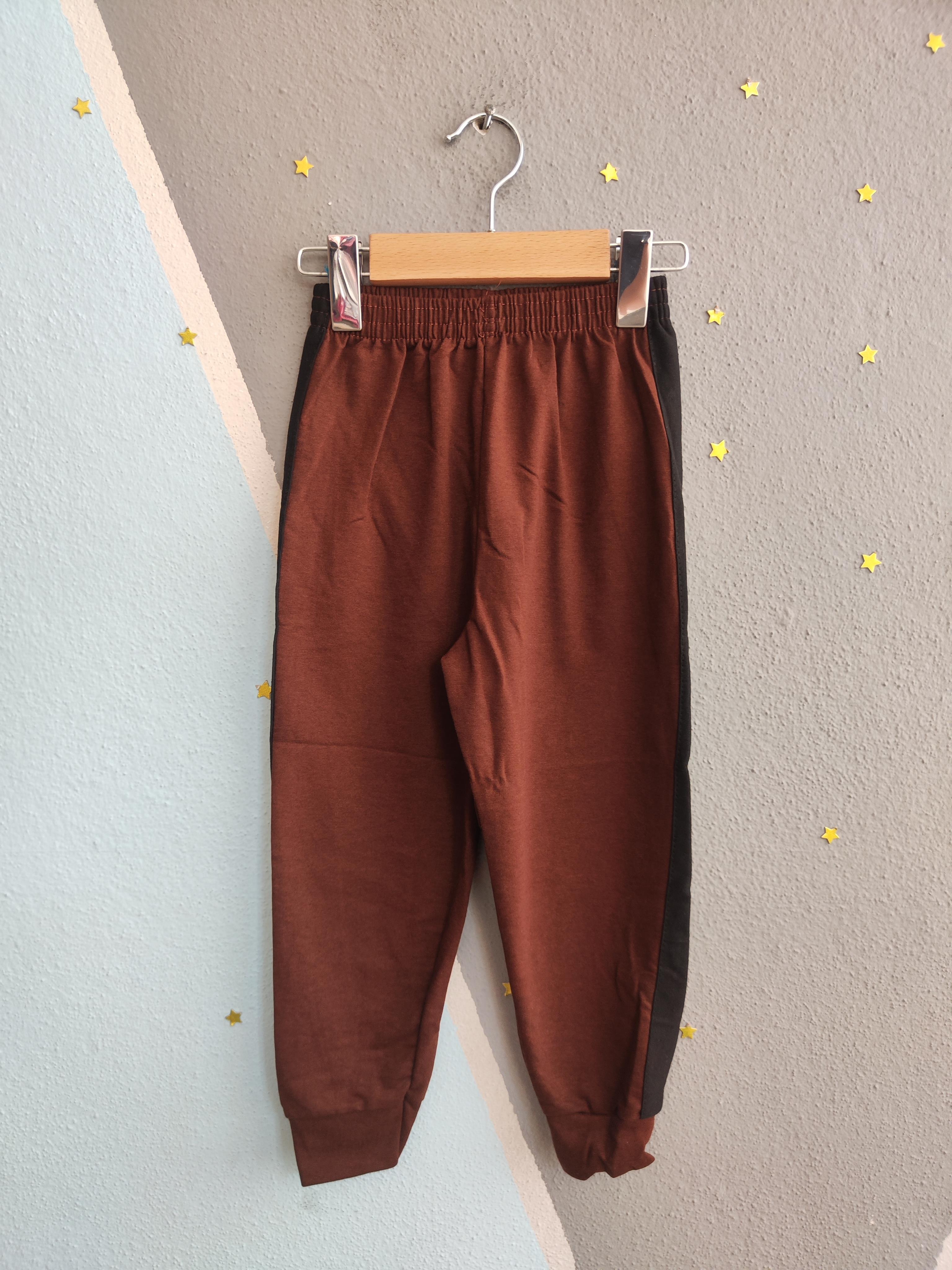 1700 - Wear The Future Baskılı Erkek Çocuk Takım - Acı Kahve