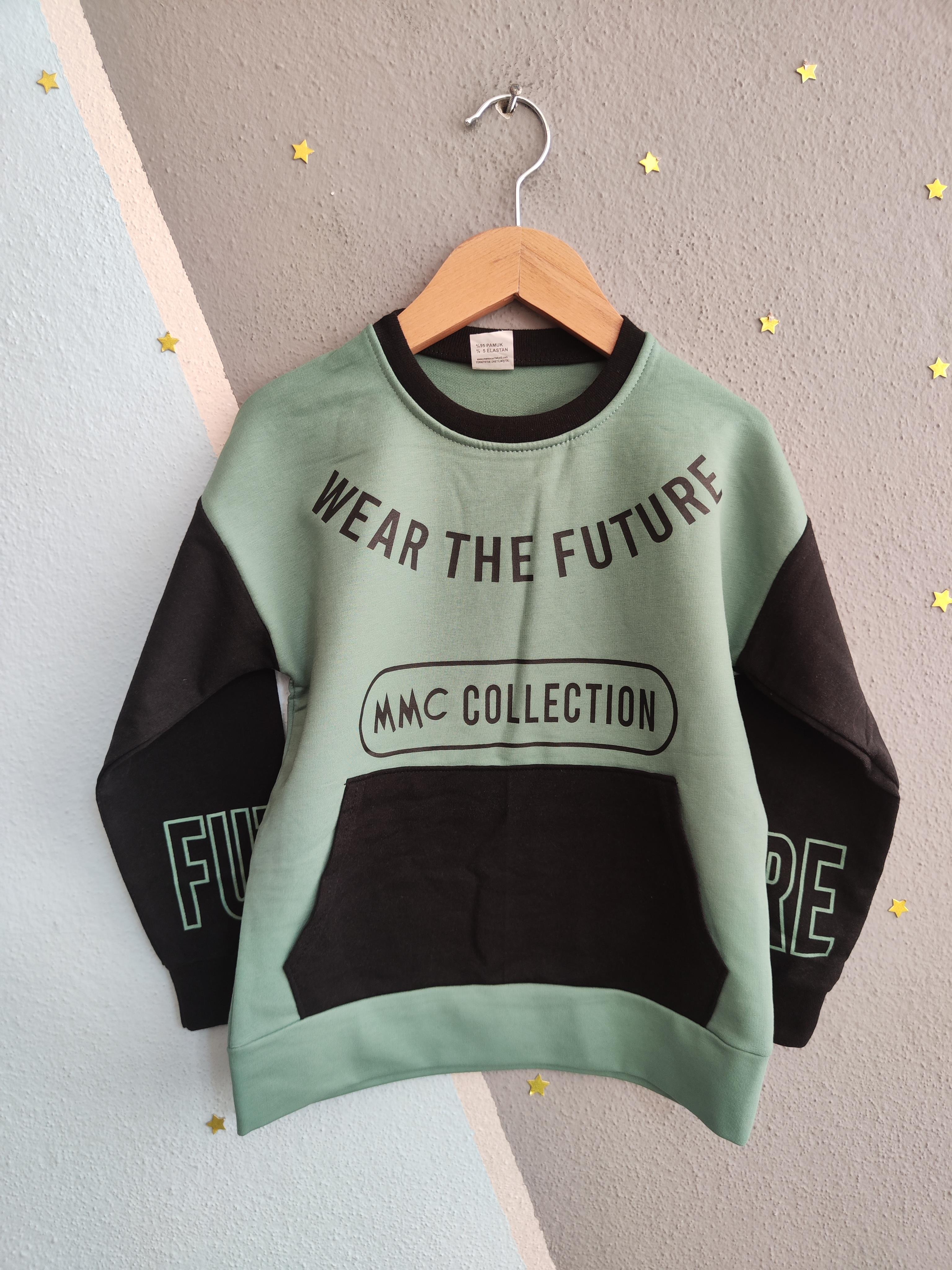 1700 - Wear The Future Baskılı Erkek Çocuk Takım - Yeşil