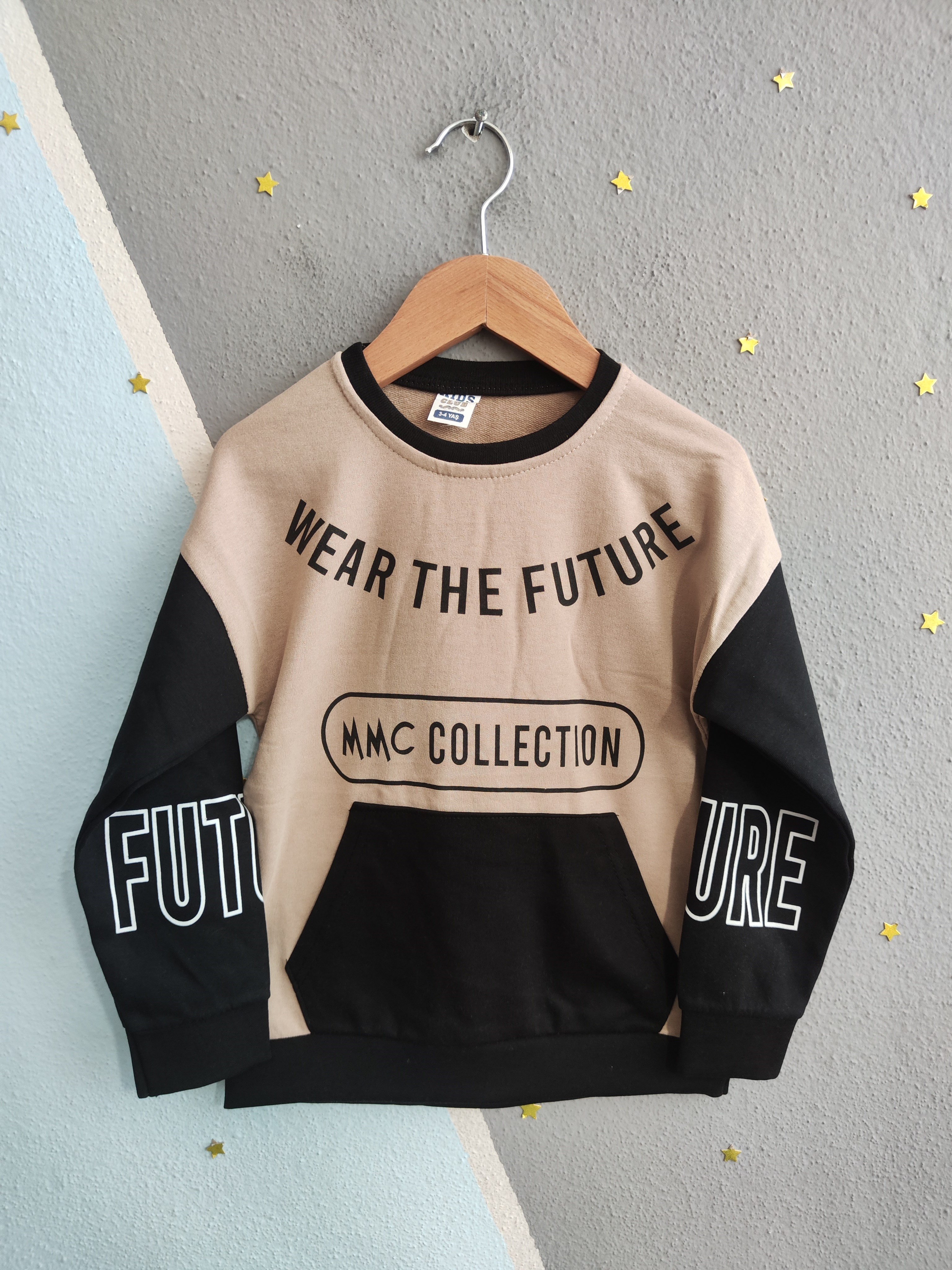 1700 - Wear The Future Baskılı Erkek Çocuk Takım - Bej