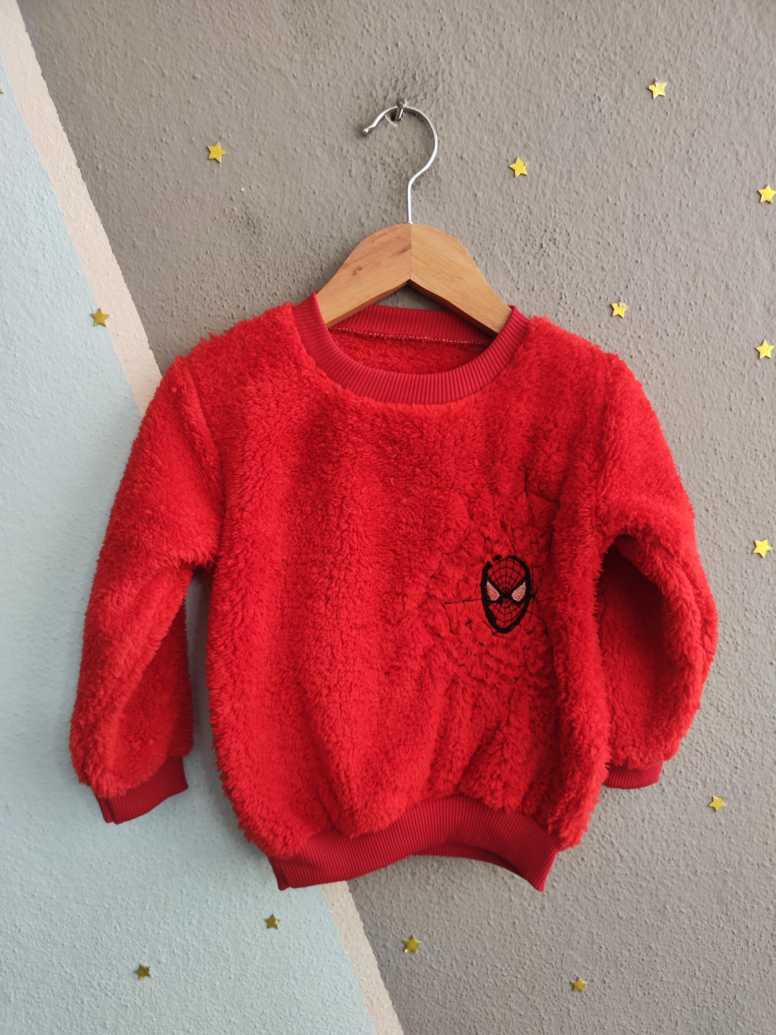 1809 - Karakter Desen Peluş Erkek Çocuk Takımı - Kırmızı