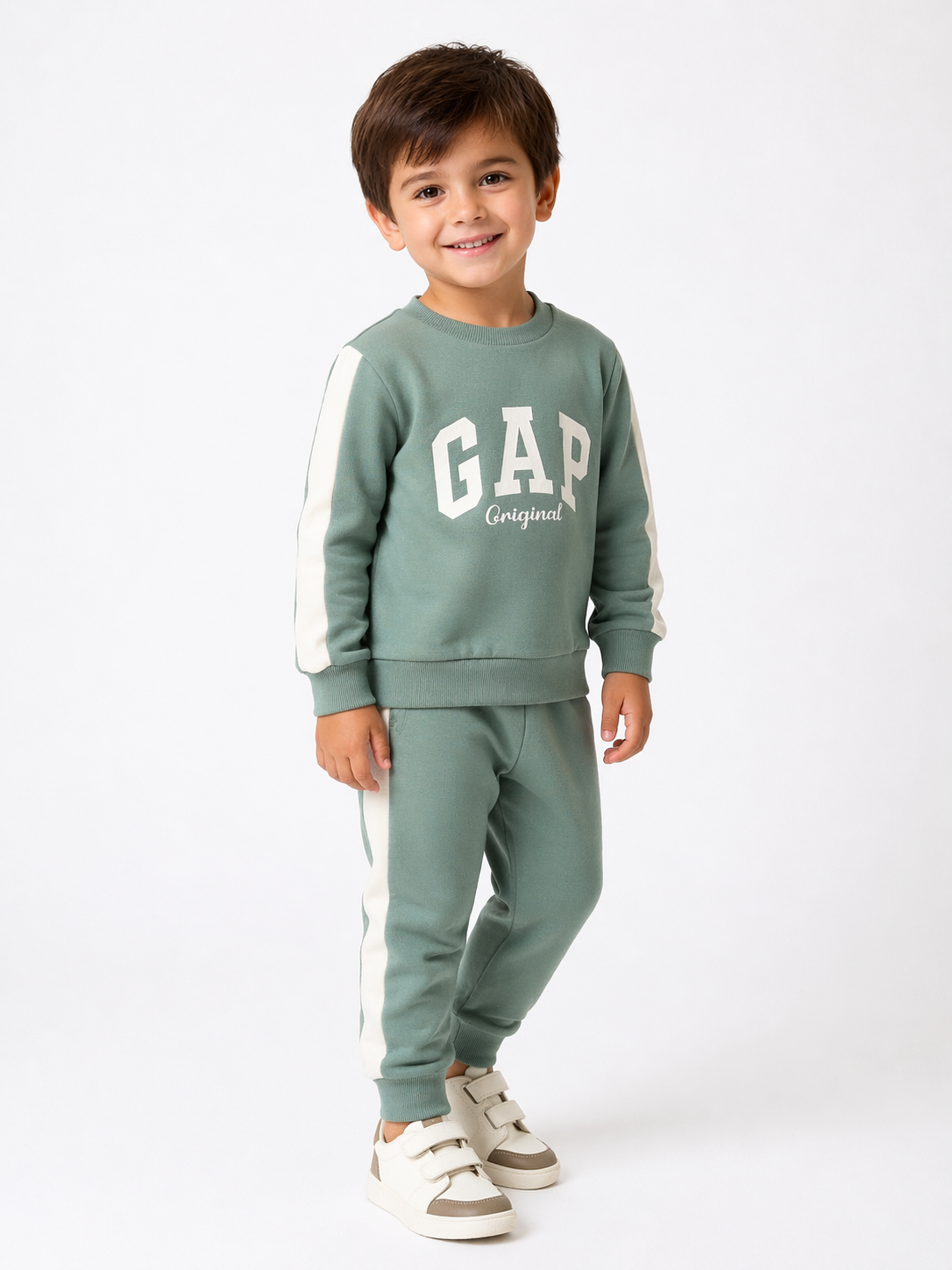 1986 - Original Baskılı Unisex Çocuk Takım - Yeşil