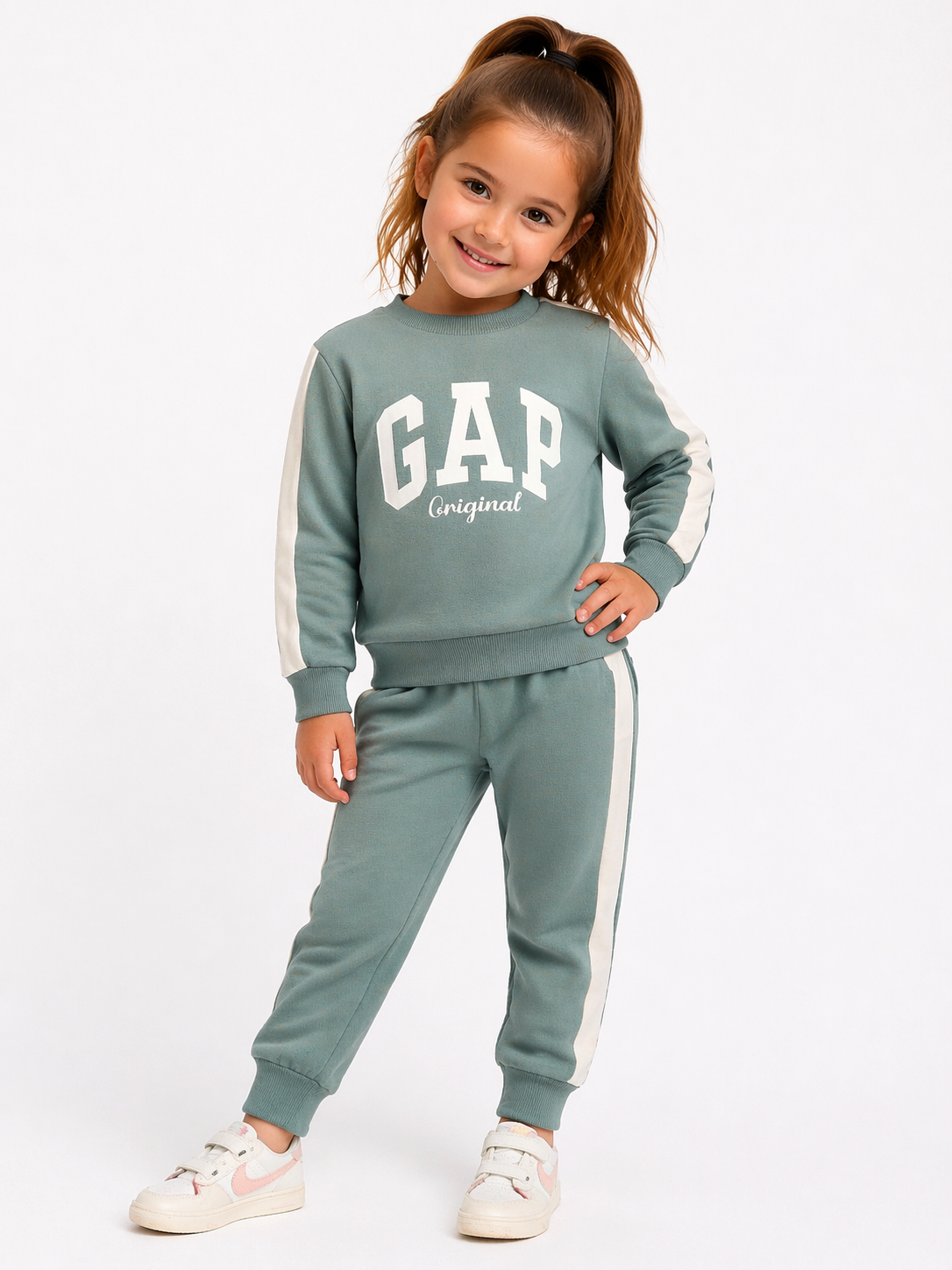 1986 - Original Baskılı Unisex Çocuk Takım - Yeşil