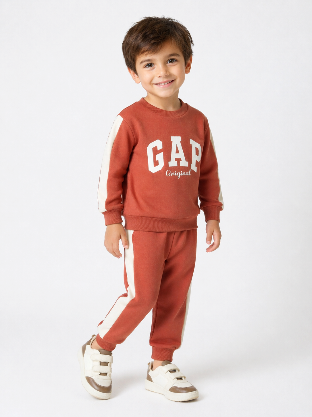 1986 - Original Baskılı Unisex Çocuk Takım - Taba