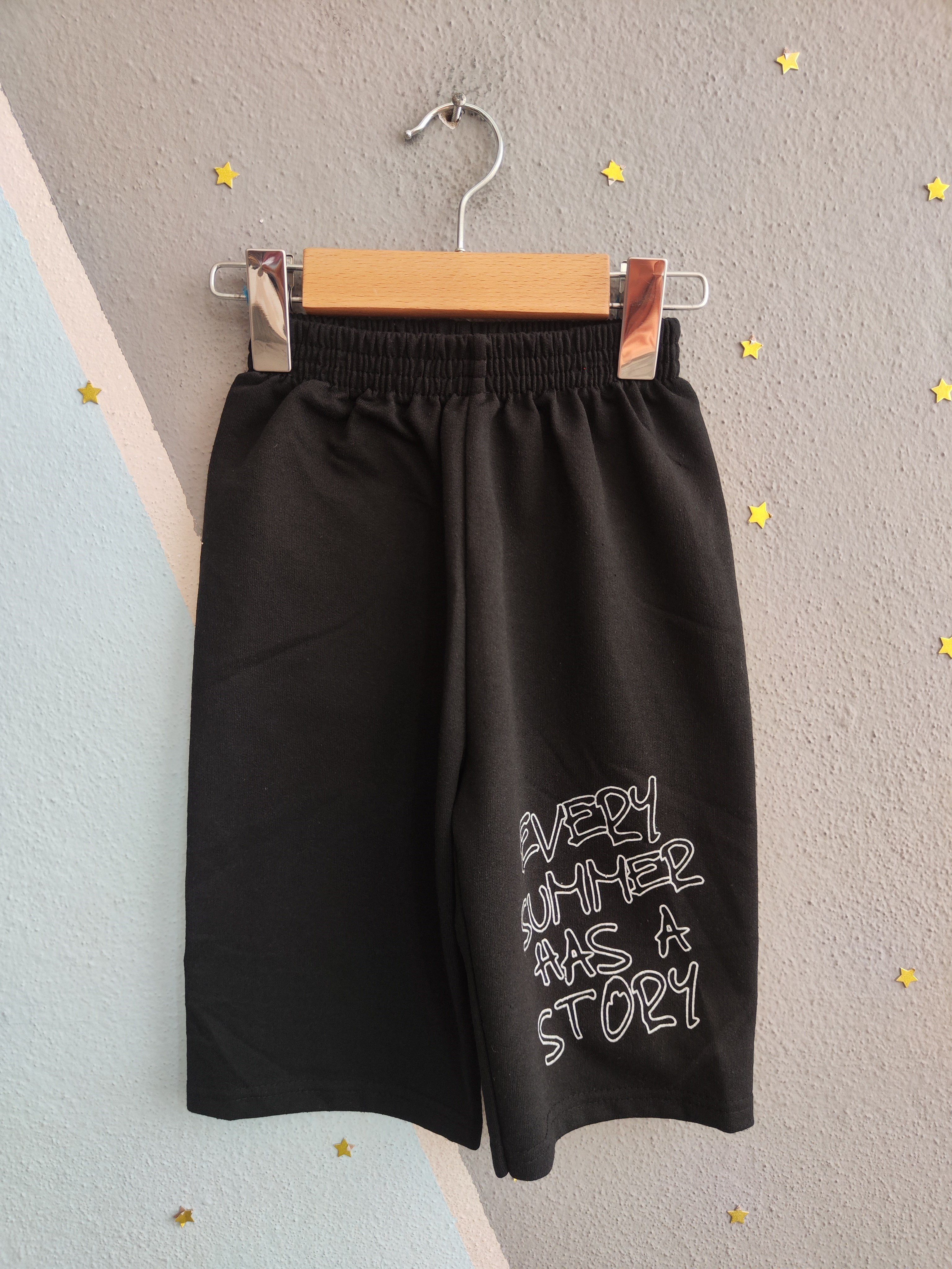 1991-  Every Summer Baskılı Yakalı ve Şortlu Erkek Çocuk Takımı - Gri