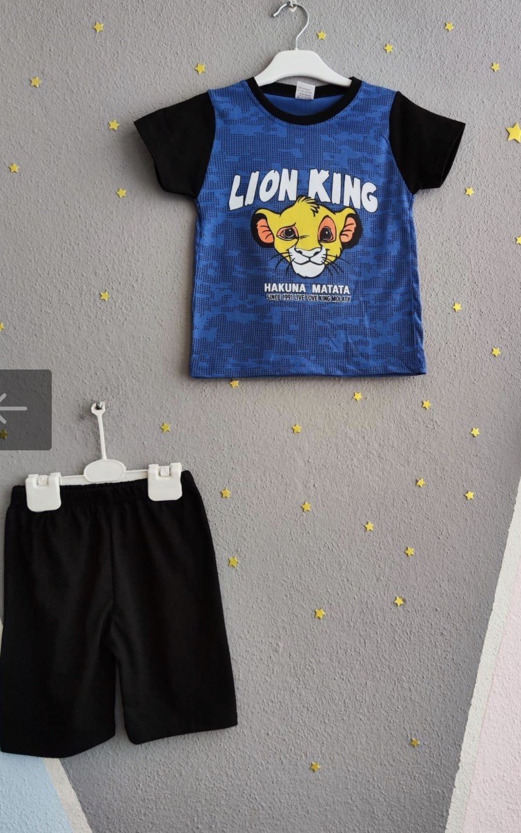 1999 - Karakter Baskılı Yazlık Erkek Çocuk Takım- saks