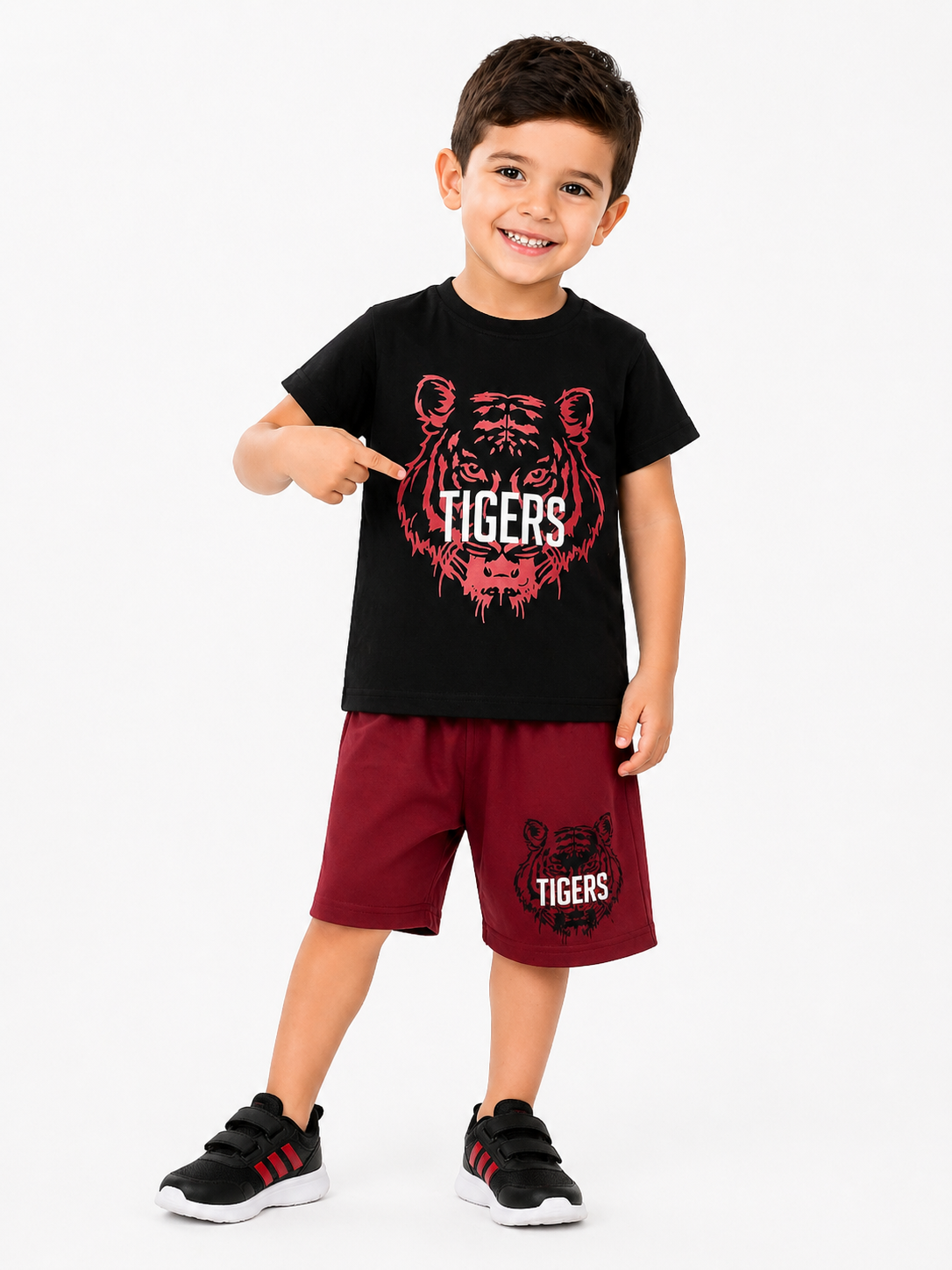 2009 - Tigers Baskılı Yazlık Erkek Takım - Bordo