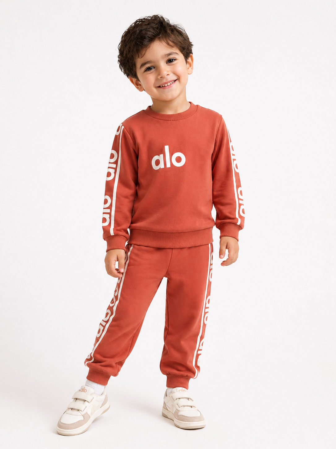 2010 - Sportif Baskılı Unisex Çocuk Takım - Taba