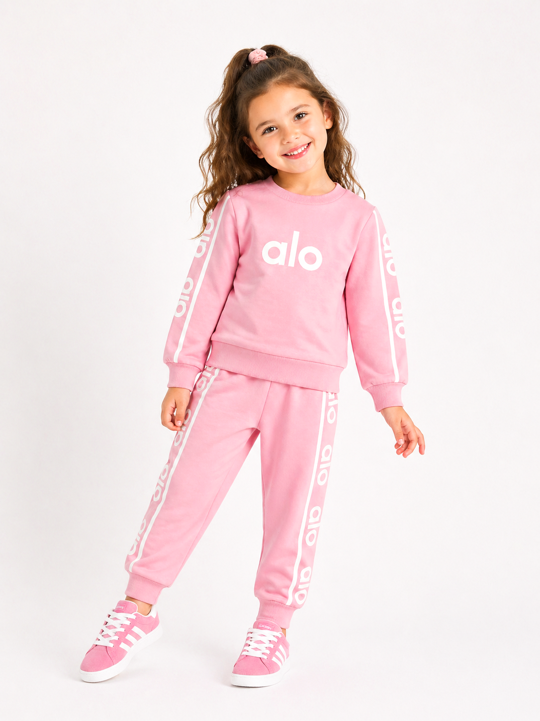 2010 - Sportif Baskılı Unisex Çocuk Takım - Pembe