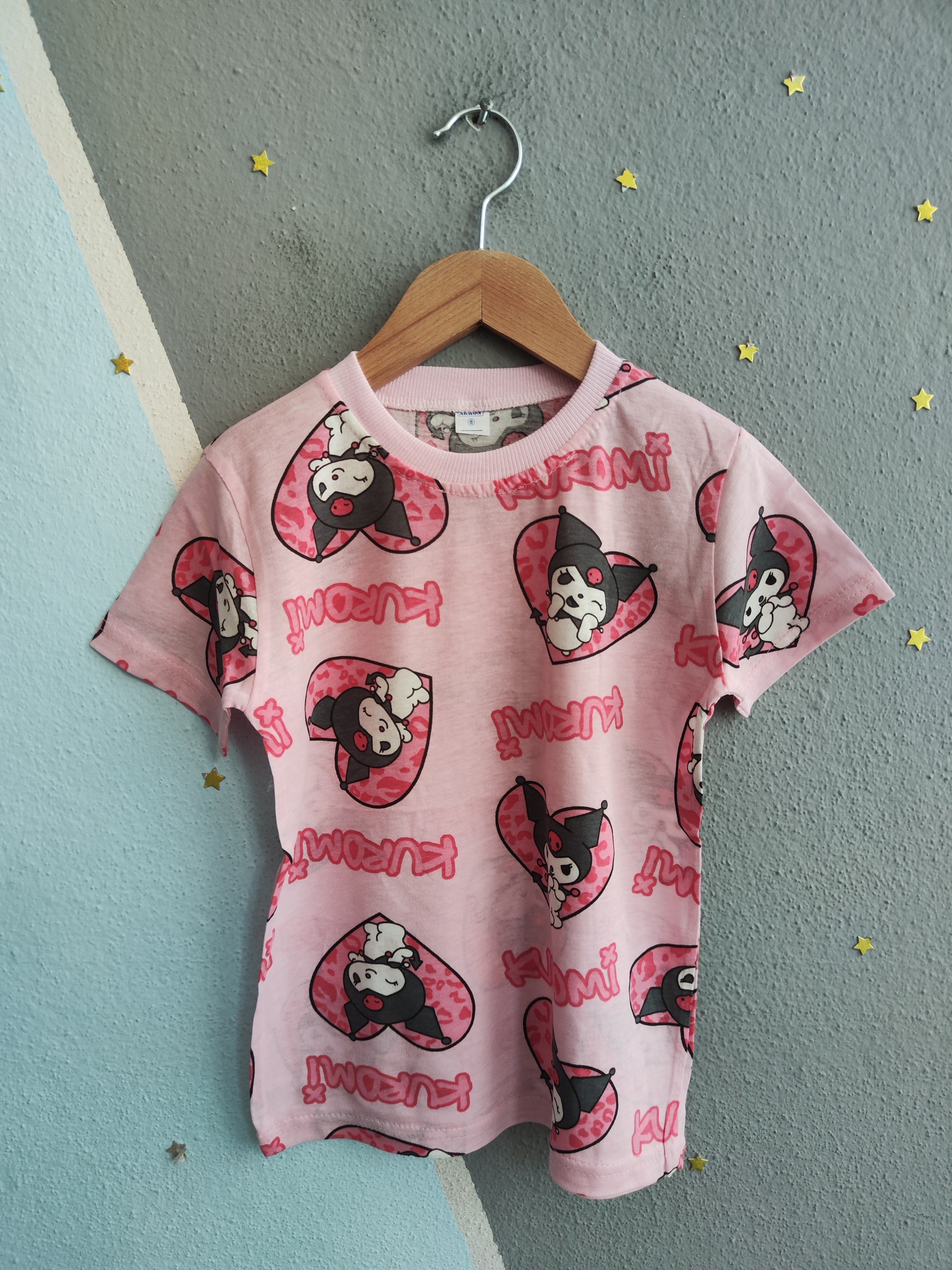 2018 - Krm.  Karakter Baskılı Kız Çocuk Takımı - Pembe