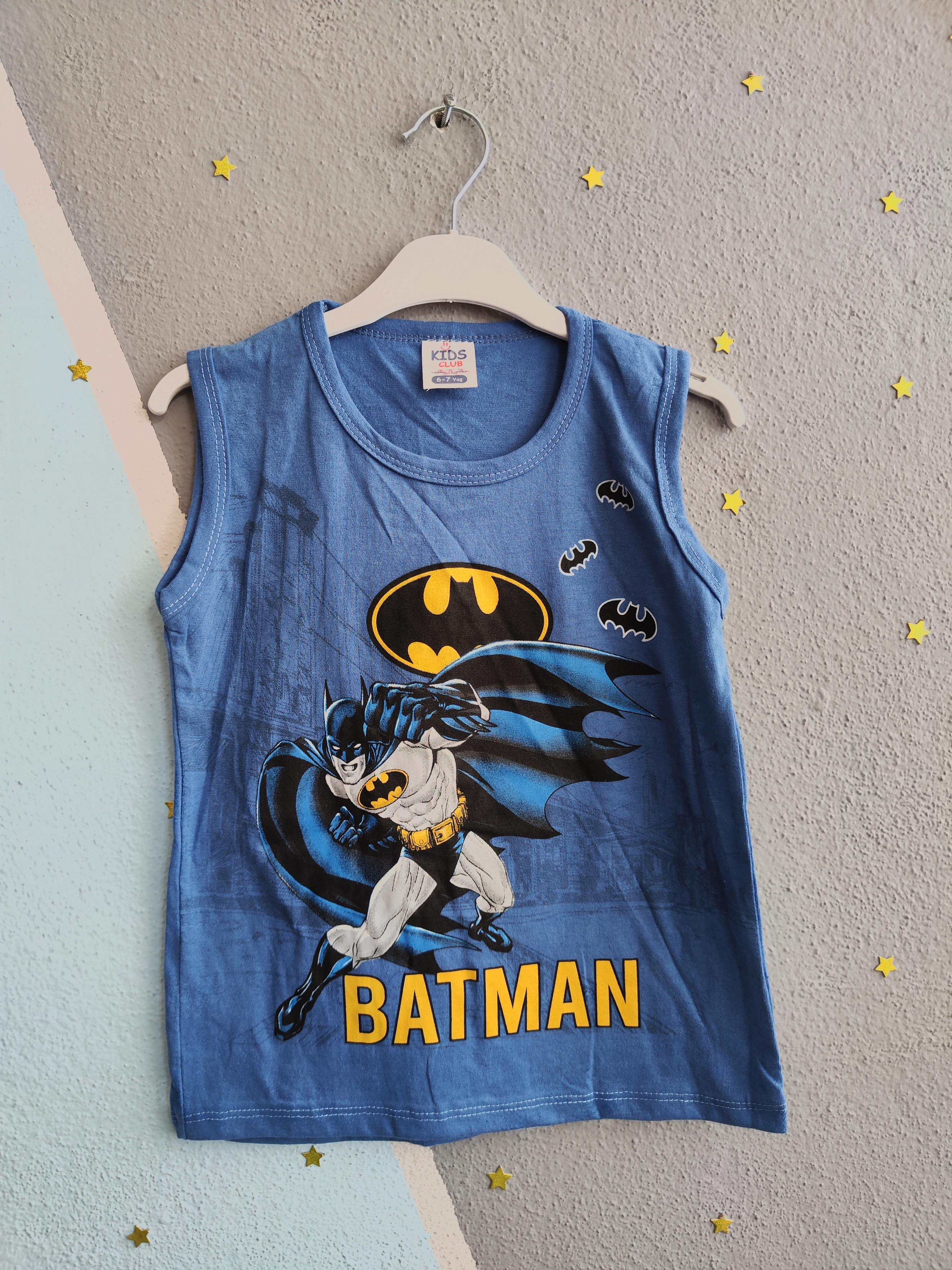 1466 - Batman Baskılı Sıfır Kollu Erkek Takım- Saks