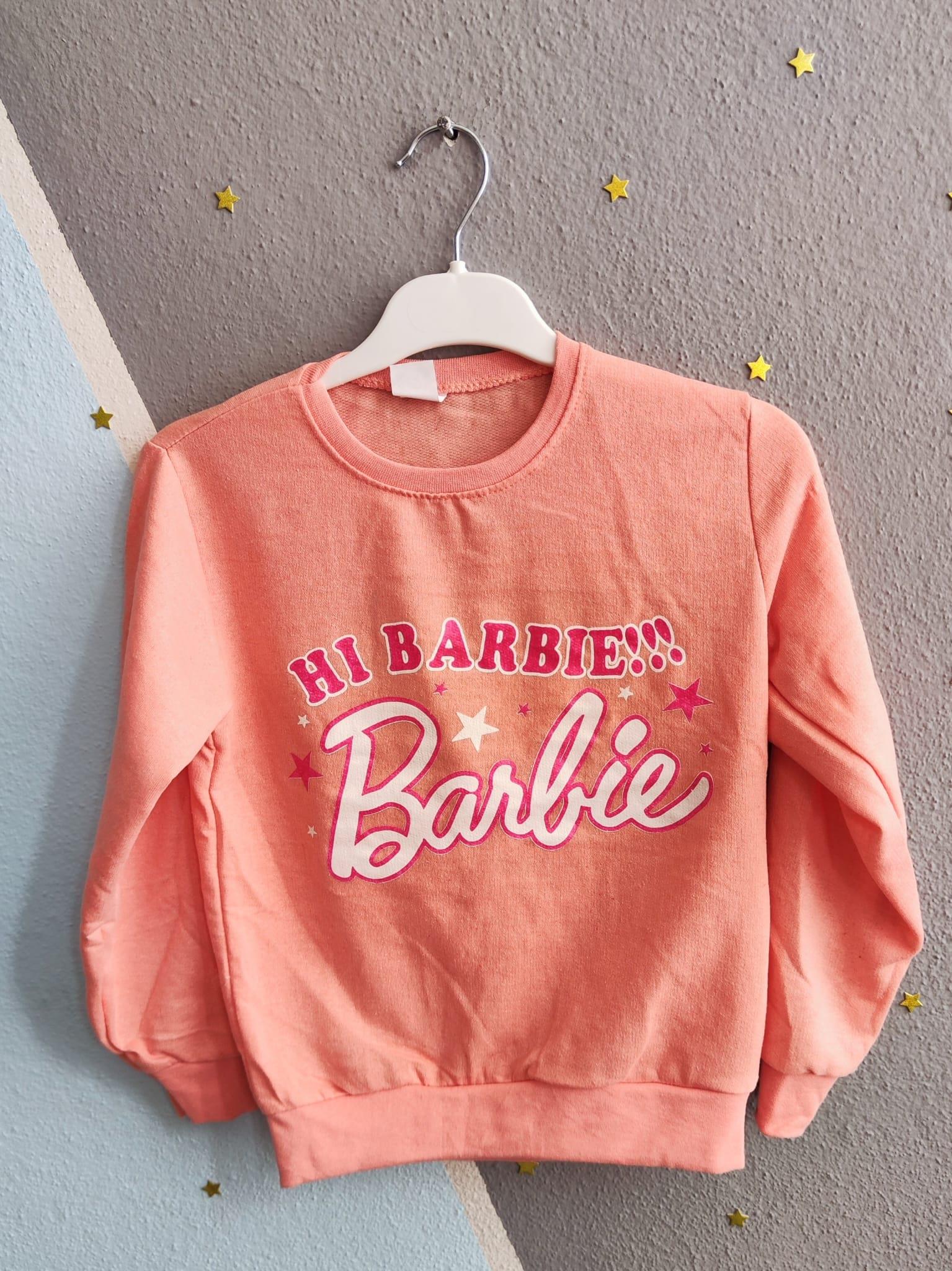 Hi Barbie Baskılı Kız Takım - Somon