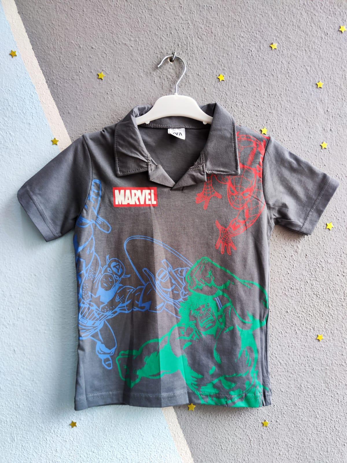 Marvel Baskılı Marka Erkek Takım - Füme