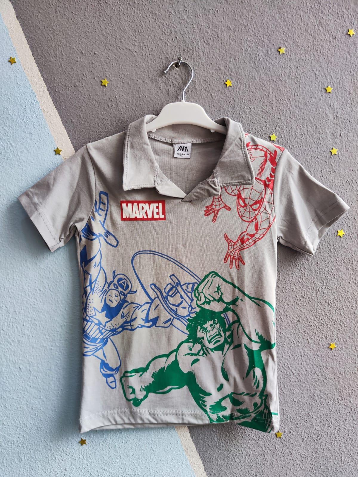 Marvel Baskılı Marka Erkek Takım - Gri
