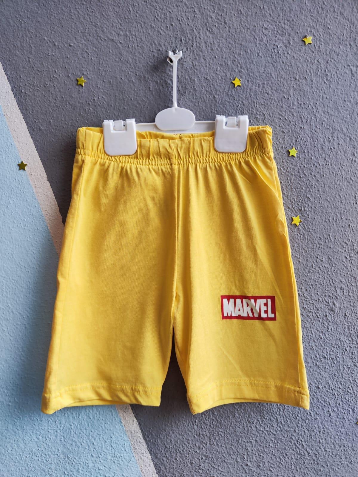 Marvel Baskılı Marka Erkek Takım - Sarı