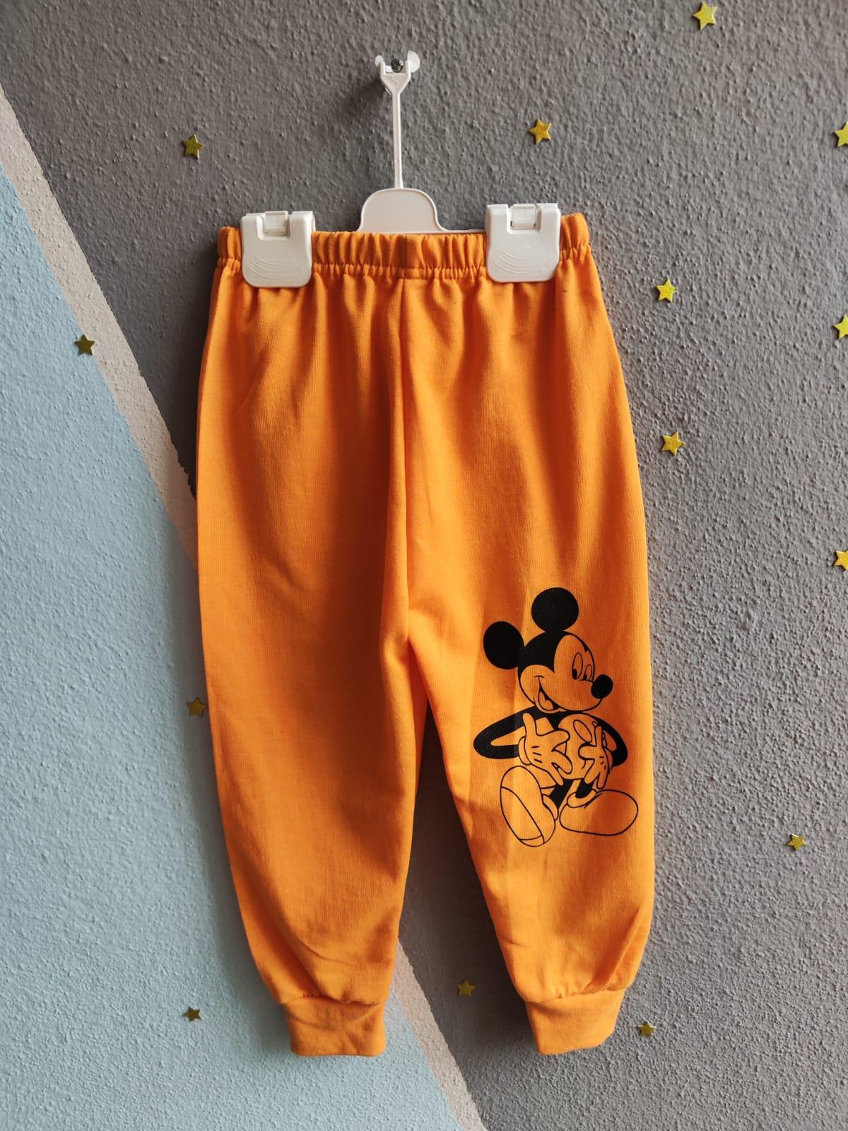 Mickey Baskılı Üçlü Erkek Takım -Sarı