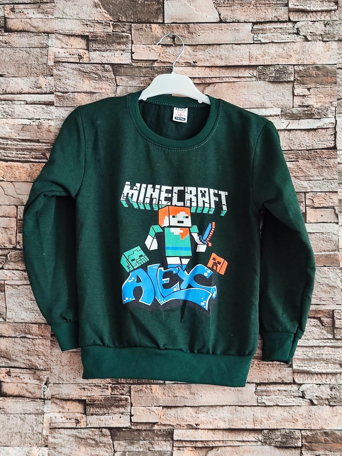 1380 - Minecraft Baskılı Erkek Takım - Haki