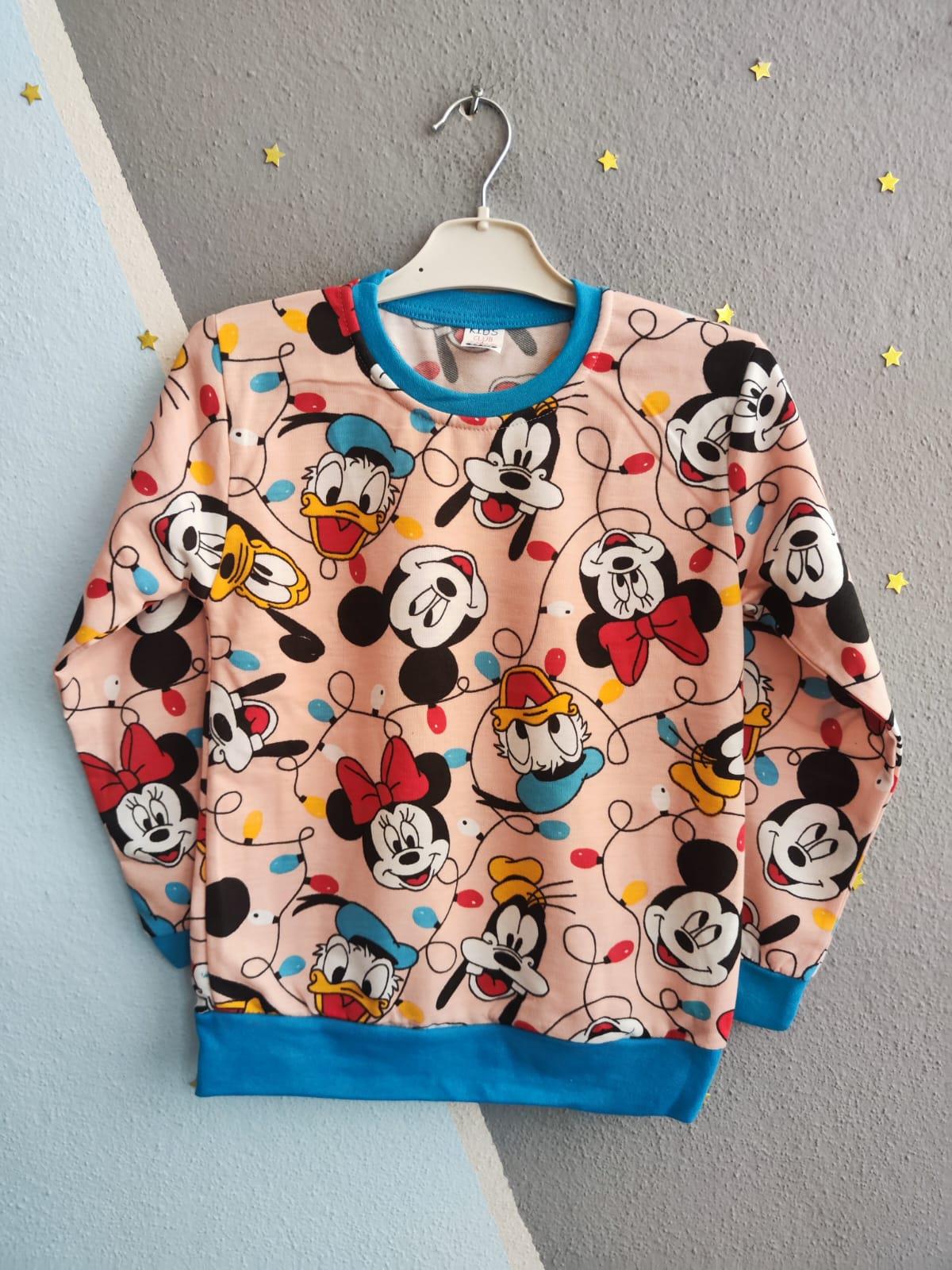 Minnie&Duffy Baskılı Mevsimlik Kız Takım - Somon