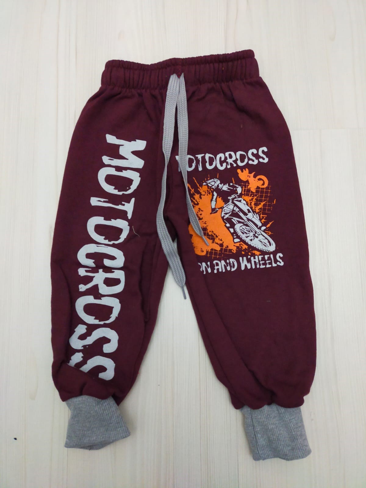 Motocross Baskılı Çocuk Tek Alt