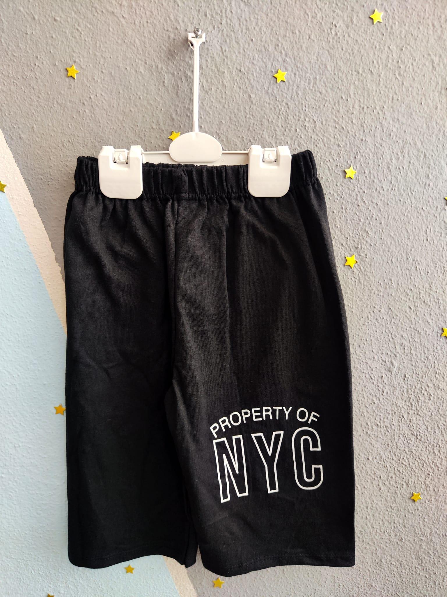 Nyc Baskılı Kısa Kollu Erkek Takım - Haki