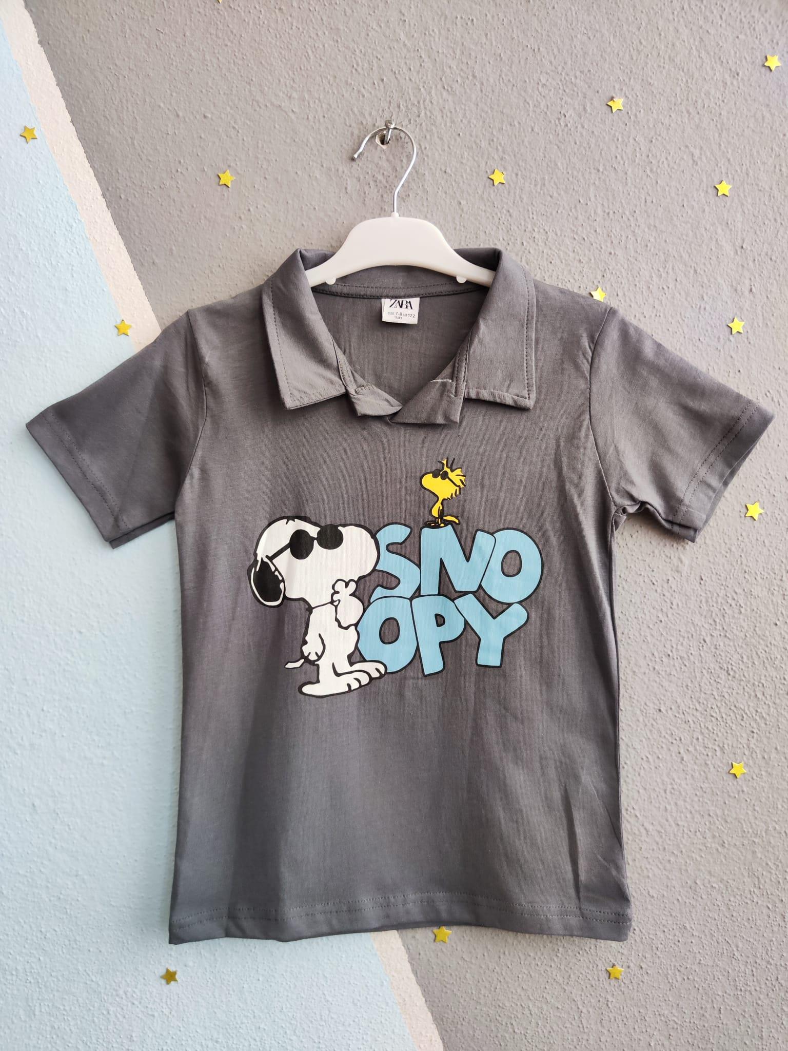 Snoopy Baskılı Marka Erkek Takım - Füme
