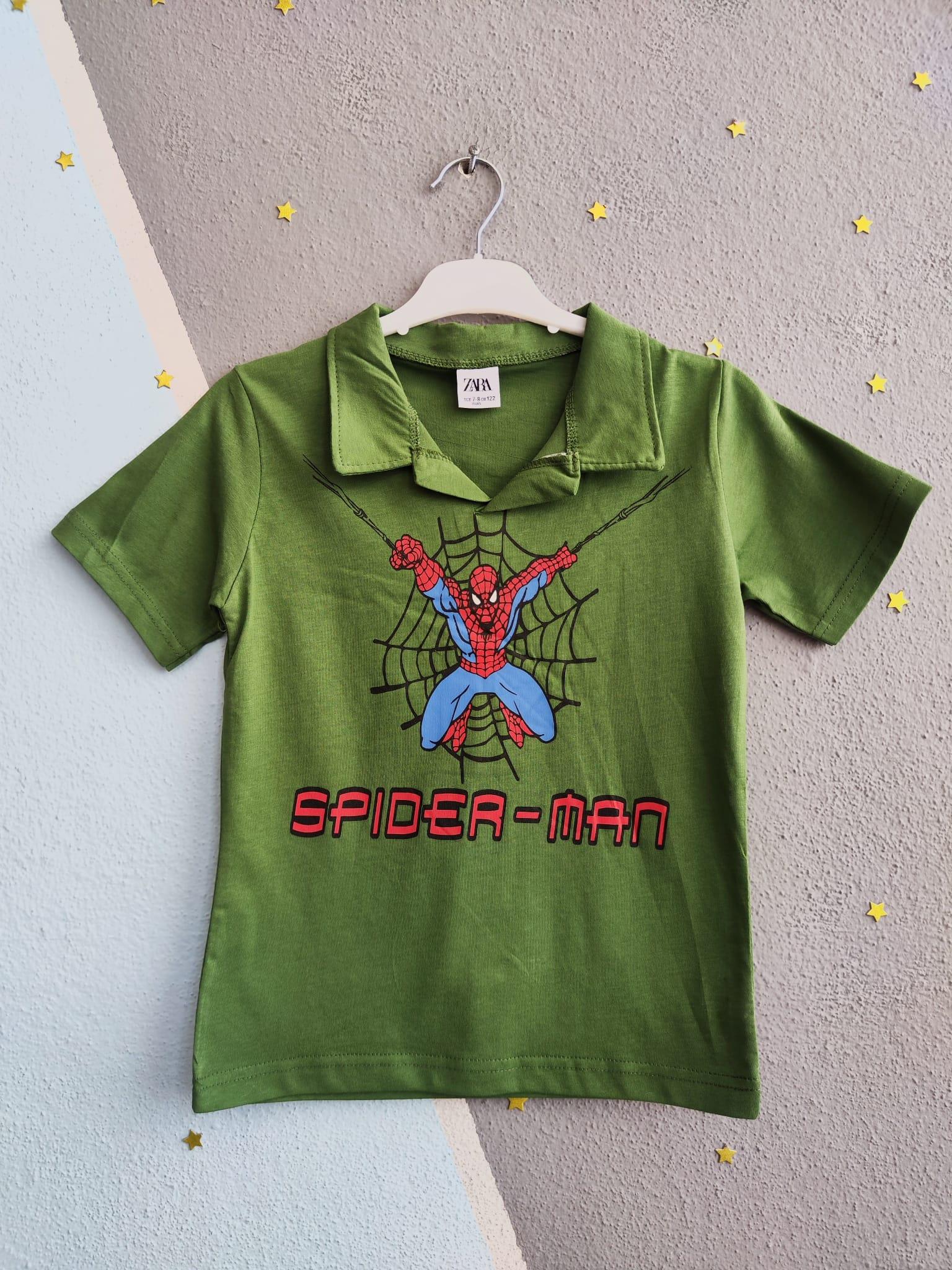 Spiderman Baskılı Marka Erkek Takım - Yeşil
