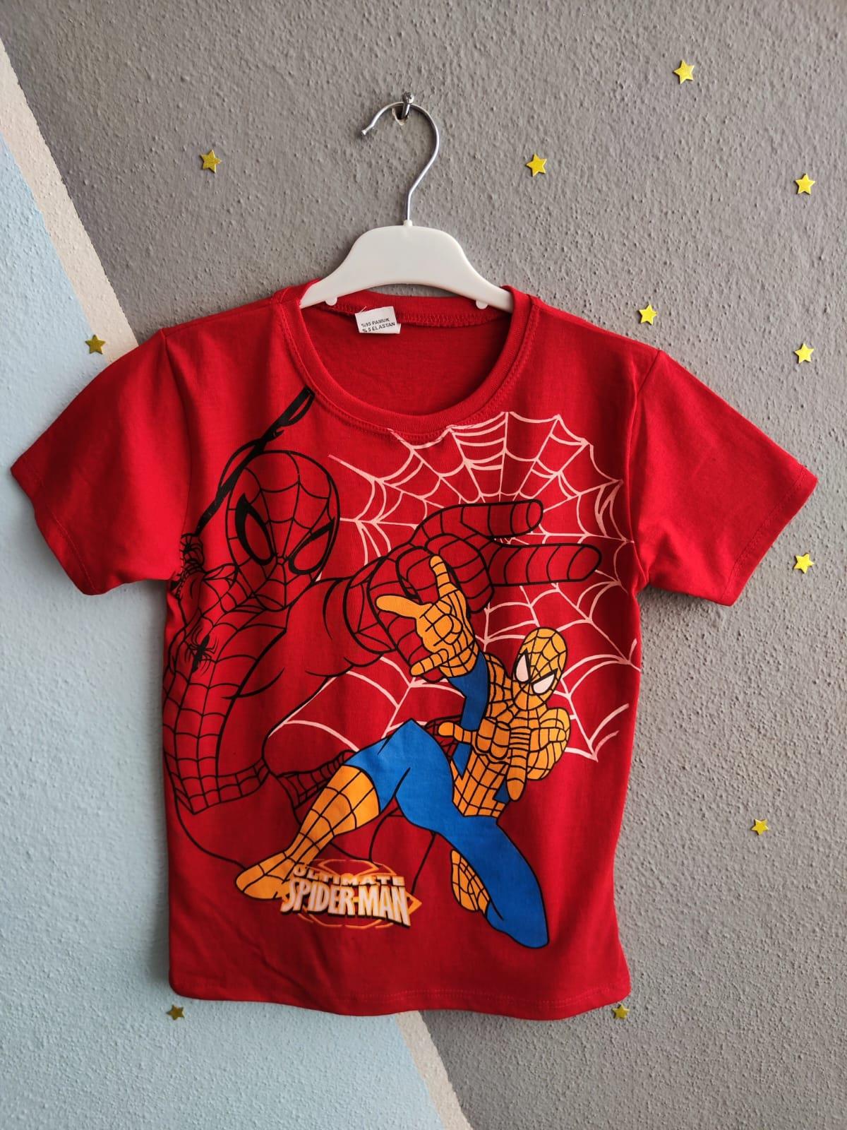 Spiderman Kısa Kollu Erkek Takım - Kırmızı