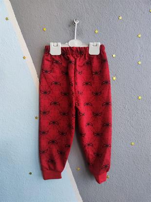 1214 - Örümcek Adam Baskılı Erkek Takım - Kırmızı