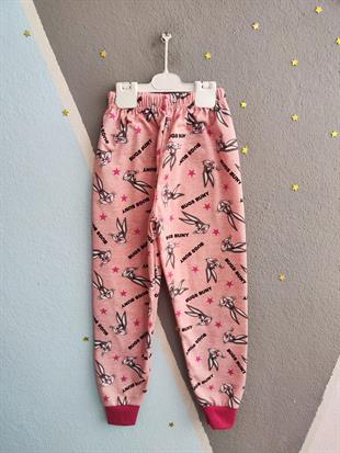 1279 - Bugs Bunny  Baskılı Kız Çocuk Takımı - Pembe