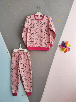 1279 - Bugs Bunny  Baskılı Kız Çocuk Takımı - Pembe
