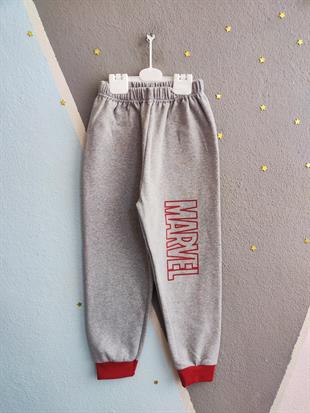 1396 -  Marvel Baskılı Mevsimlik Erkek Takım - Gri-Kırmızı