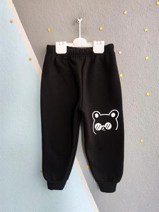 1283 - Boss Bear Baskılı Üç ip Üçlü Erkek Takımı - Yeşil