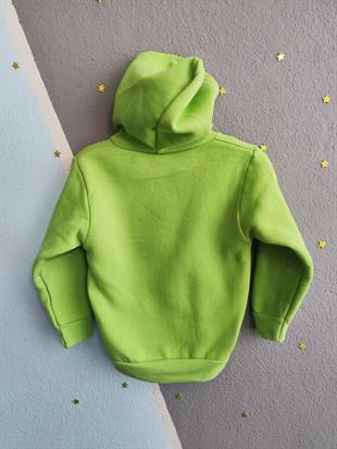 1283 - Boss Bear Baskılı Üç ip Üçlü Erkek Takımı - Yeşil