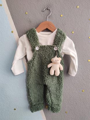 1332 -  Ayıcıklı Bebek Tulum - Haki