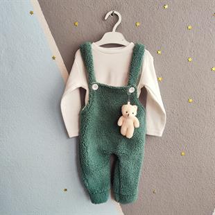 1332 -  Ayıcıklı Bebek Tulum - Mint Yeşili