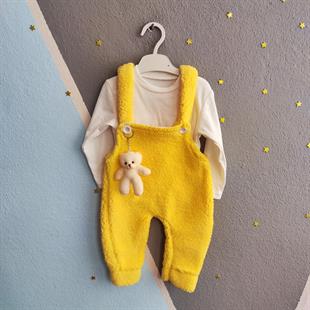 1332 -  Ayıcıklı Bebek Tulum - Sarı