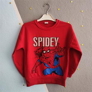 1379 - Spidey Baskılı Mevsimlik Erkek Takım - Kırmızı
