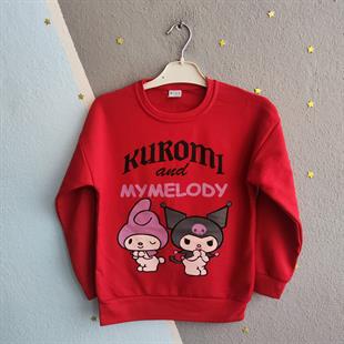 1389 - My Melody Baskılı Kız Çocuk Takımı - Kırmızı