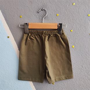 1448 - Kaplan Baskılı Yazlık Erkek Çocuk Takım - Haki