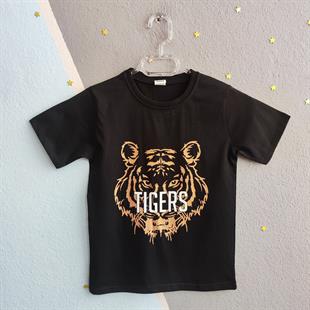 1462 - Tigers Baskılı Yazlık Erkek Takım - Kahve