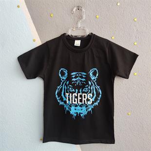 1462 - Tigers Baskılı Yazlık Erkek Takım - Mavi