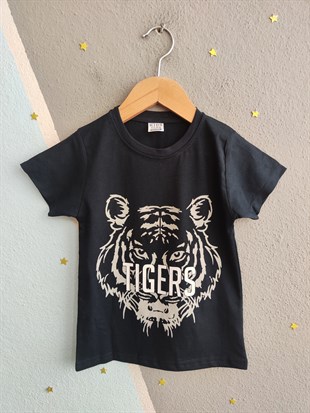 1462 - Tigers Baskılı Yazlık Erkek Takım - Gri