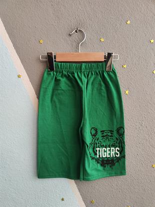 1462 - Tigers Baskılı Yazlık Erkek Takım - Yeşil