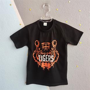 1462 - Tigers Baskılı Yazlık Erkek Takım - Turuncu