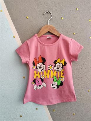 1530- Karakter Baskılı Taytlı Kız Takım - Pembe
