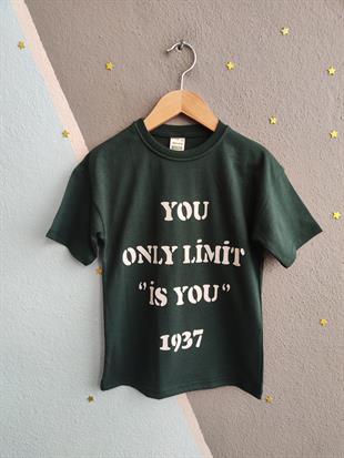 1555 - You Baskılı Erkek Tişört - haki