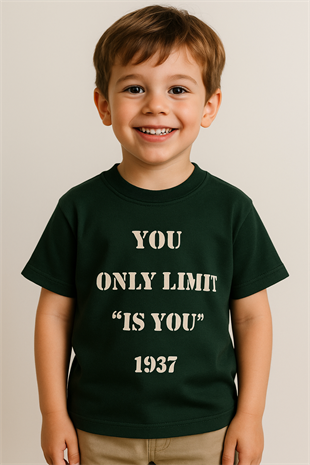 1555 - You Baskılı Erkek Tişört - haki