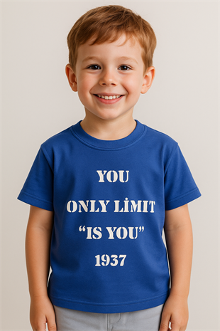 1555 - You Baskılı Erkek Tişört - saks