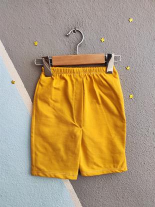 1589 - Karakter Baskılı Çizgili Erkek Çocuk Takım - Sarı