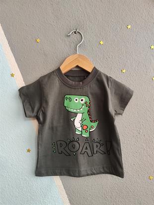 1592 - Roar Baskılı Erkek Çocuk Takım - Füme