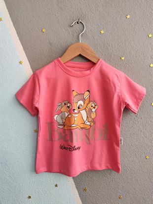 1603 -  Tayt Puanlı Karakter Baskılı Kız Çocuk Takım - Nar çiçeği